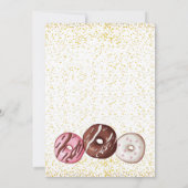 Oh Baby Donuts Gold Glitter Baby shower Invitation Kaart (Achterkant)