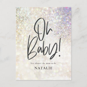 Oh baby! douche Glitter sparkle-klasje Briefkaart