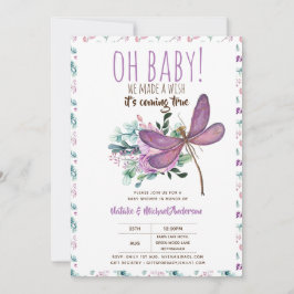 Oh Baby DRAGONFLY maak een mooi Baby shower Kaart