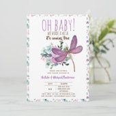Oh Baby DRAGONFLY maak een mooi Baby shower Kaart (Staand voorkant)