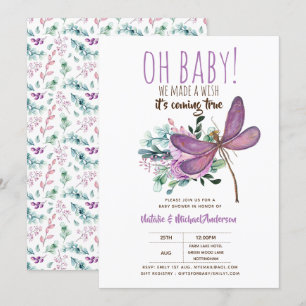 Oh Baby DRAGONFLY maak een mooi Baby shower Kaart