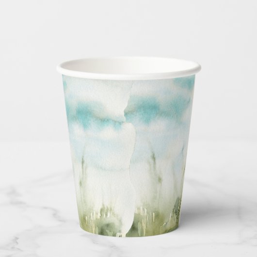 Oh Baby Duck/Mallard Waterverf Boy Baby shower Papieren Bekers (Achterkant)