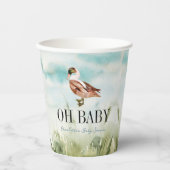 Oh Baby Duck/Mallard Waterverf Boy Baby shower Papieren Bekers (Voorkant)