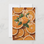 Oh Baby een beetje schattig Oranje citrus Baby sho Bedankkaart (Achterkant)