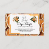 Oh Baby een beetje schattig Oranje citrus Baby sho Informatiekaartje (Voorkant)