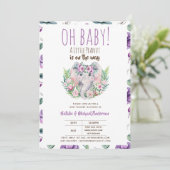 Oh Baby Een Kleine Pinda Boho Olifant Baby Shower Kaart (Staand voorkant)