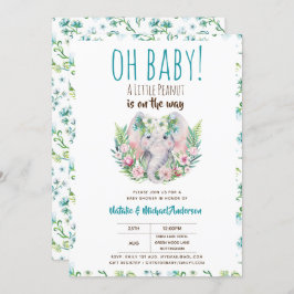 Oh Baby Een Kleine Pinda Boho Olifant Baby Shower Kaart