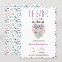 Oh Baby Een kleine pinda Elephant Boho Floral Chic