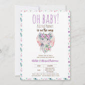 Oh Baby Een Kleine Pinda Olifant Boho Bloemige Chi Kaart (Voorkant)