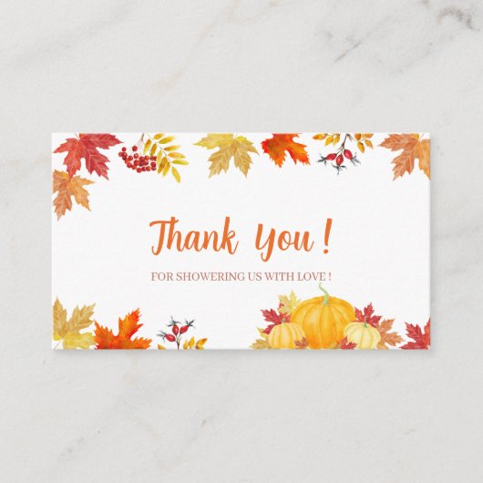 Oh Baby Een kleine pompoen is onderweg naar het ba Informatiekaartje (Voorkant)