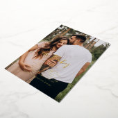 Oh Baby | Eenvoudig foto-Baby shower Folie Uitnodiging (Gedraaid)