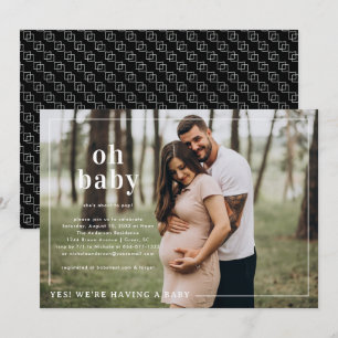 Oh Baby Eenvoudig foto-Baby shower Kaart