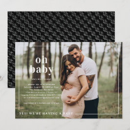 Oh Baby | Eenvoudige Foto Baby Shower Uitnodiging