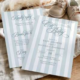 Oh Baby Elegant Script All In One Baby Shower Kaart