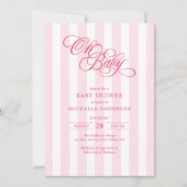 Oh Baby Elegant Script alles in één Baby shower Kaart (Voorkant)