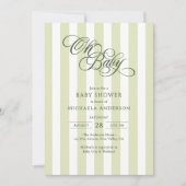 Oh Baby Elegant Script alles in één Baby shower Kaart (Voorkant)