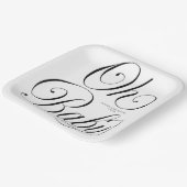 Oh Baby Elegant Script Gender Neutral Baby Shower Papieren Bordje (Gebogen)