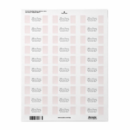 Oh Baby Elegant Script Pink Address Labels (Full Sheet)