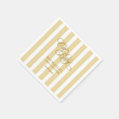 Oh Baby Elegant Script & Stripes Baby shower Servet (Hoek)