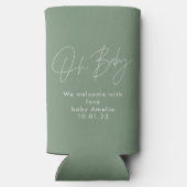 oh baby elegante baby shower aankondiging Cooler (Achterkant)