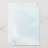 Oh Baby Elephant Blue Baby shower Kaart (Achterkant)