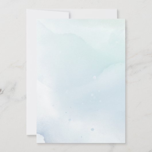 Oh Baby Elephant Blue Baby shower Kaart (Achterkant)