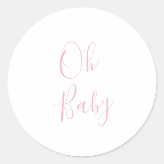 Oh Baby Envelope Ronde Sticker (Voorkant)