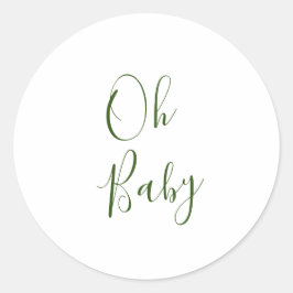 Oh Baby Envelope Ronde Sticker
