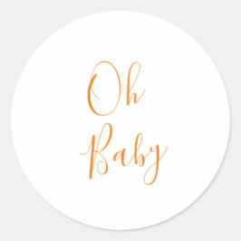 Oh Baby Envelope Ronde Sticker