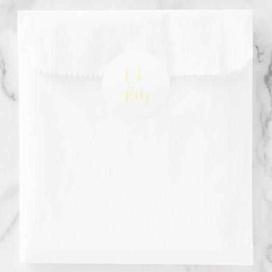 Oh Baby Envelope Ronde Sticker (Tas)