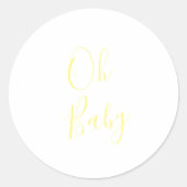 Oh Baby Envelope Ronde Sticker (Voorkant)