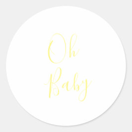 Oh Baby Envelope Ronde Sticker