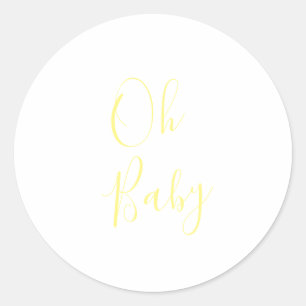 Oh Baby Envelope Ronde Sticker