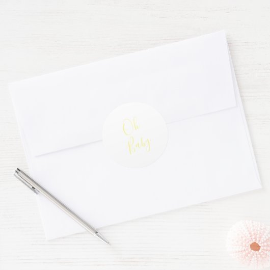 Oh Baby Envelope Ronde Sticker (Envelop)