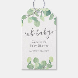 Oh Baby Eucalyptus Baby shower Favor Cadeau Labels Cadeaulabel