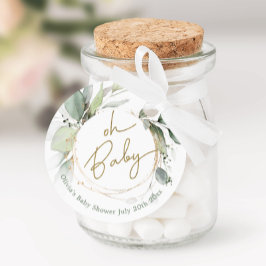 Oh Baby Eucalyptus Baby shower Favor Tags Bedankjes Labels
