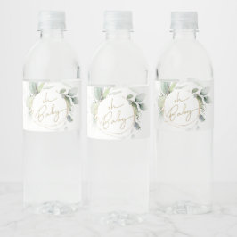 Oh Baby Eucalyptus Baby shower Waterfles Etiket