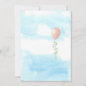 Oh Baby Eucalyptus ballon Neutraal Baby shower Kaart (Achterkant)