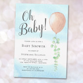 Oh Baby Eucalyptus ballon Neutraal Baby shower Kaart