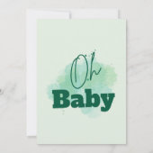Oh Baby Eucalyptus Leaves  Baby Shower Kaart (Achterkant)