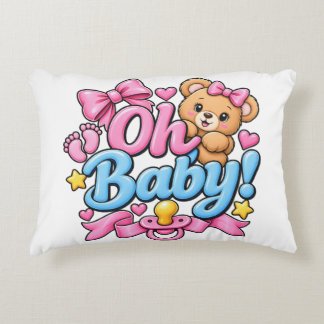 Oh Baby! Feestelijke Baby Shower Ontwerp Accent Kussen