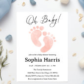 Oh baby feet meisje Baby shower Kaart