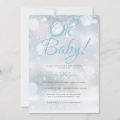 Oh Baby First Snowflakes Baby shower / Sprinkle Kaart (Voorkant)