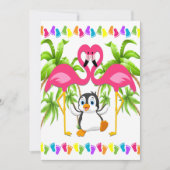 Oh Baby Flamingo Douche / Adoptie Uitnodiging (Voorkant)