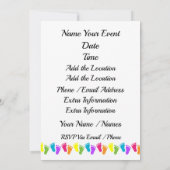 Oh Baby Flamingo Douche / Adoptie Uitnodiging (Achterkant)