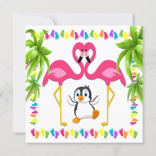 Oh Baby Flamingo Uitnodiging