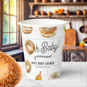 Oh Baby Flessen & Bagels Baby shower Brunch Papieren Bekers
