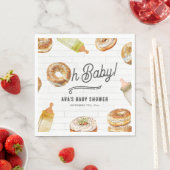 Oh Baby Flessen & Bagels Baby shower Brunch Servet (Insitu)