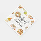 Oh Baby Flessen & Bagels Baby shower Brunch Servet (Hoek)