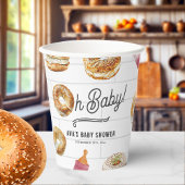 Oh Baby Flessen & Bagels Roze Baby shower Brunch Papieren Bekers